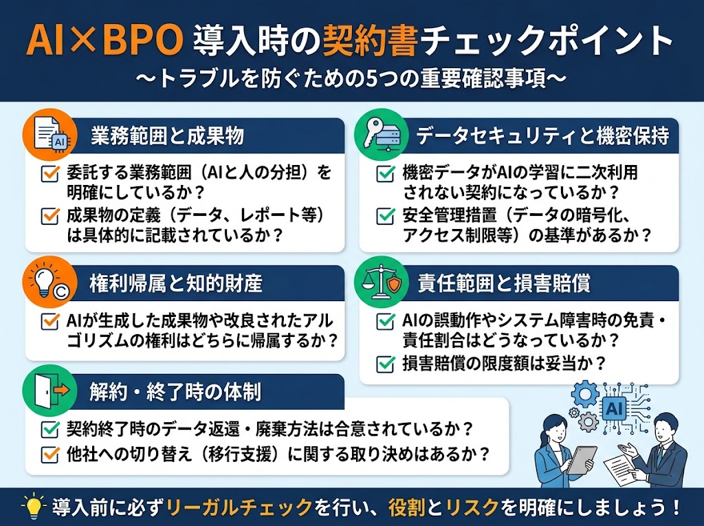 AI×BPO導入で確認したい契約書のチェックポイント