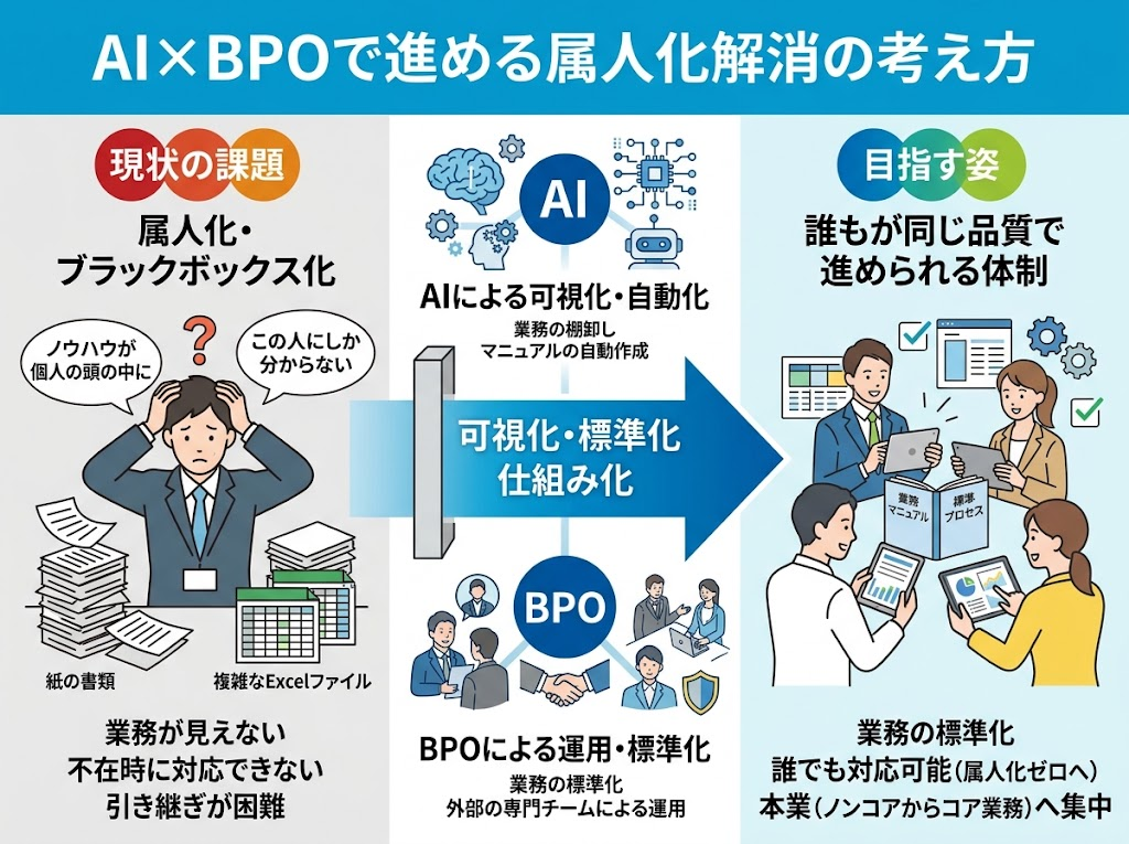AI×BPO導入で進める属人化解消の考え方