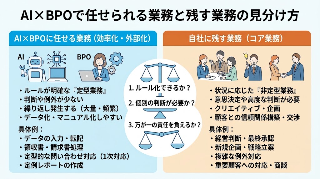 AI×BPOで任せられる業務と残す業務の見分け方