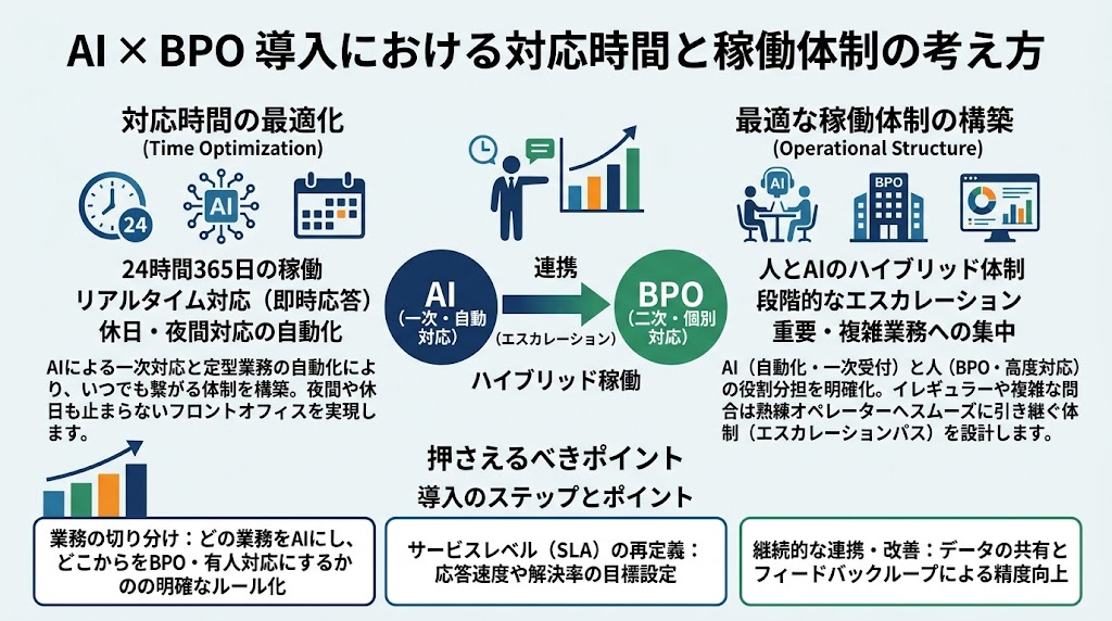 AI×BPO導入で押さえる対応時間と稼働体制の考え方